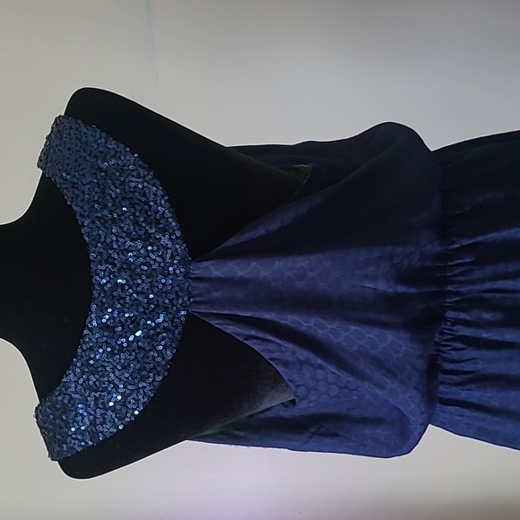 LILLY PULITZER Calissi Dress Sequin Neckline High Low Silk Blends S Large - Picture 6 of 9